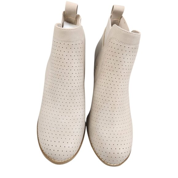 DV By Dolce Vita Gerdy Beige Bootie Size 8 Leather Wrap Wedge Heel - Picture 8 of 9